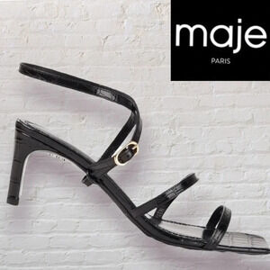 Maje Farrie Croc-Effect leather sandals Size 7